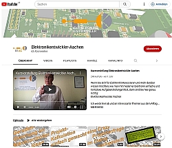 Screenshot vom YouTube-Channel Elektronikentwickler Aachen