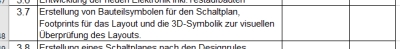 Auszug der Checkliste für Neuentwicklungen Bauteilsymbol erstellen