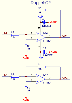 OP-Schaltung mit Doppel-OP