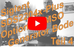 Erklärvideo zu Teil 4: Siglent SDS2204x-Plus Optionen MSO, Funktionsgenerator und Bode-Plot