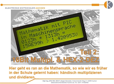 Mikrocontroller PIC Mathematik: Präsentation aus dem Video Teil 2 zum Download